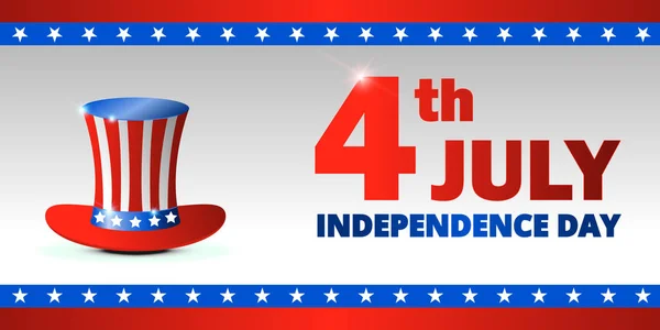 Glücklich Usa Unabhängigkeitstag Juli Design Für Gruß Und Verkaufsförderung Banner — Stockvektor