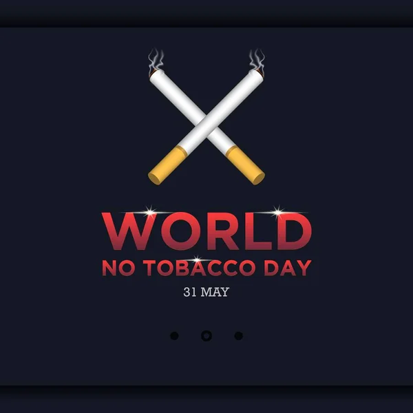 World Tobacco Day Ilustração Para Conceito Pare Fumar Doença Pulmonar —  Vetores de Stock