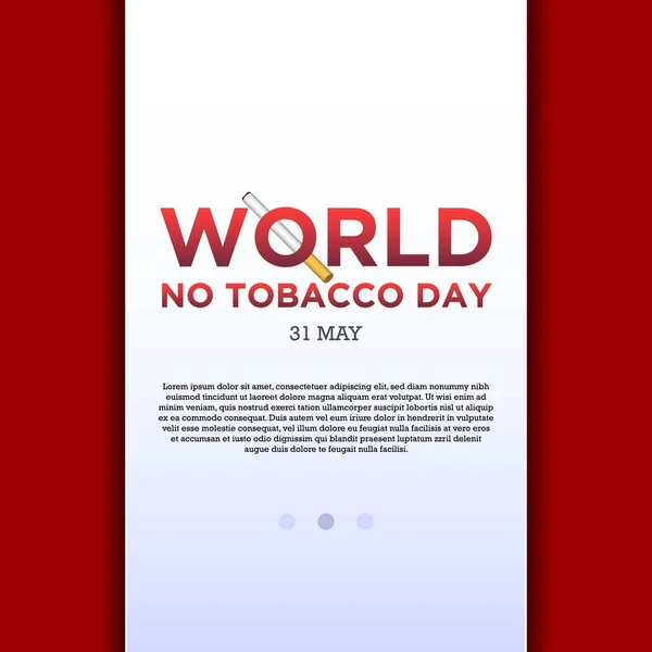 World Tobacco Day Ilustração Para Conceito Pare Fumar Doença Pulmonar —  Vetores de Stock