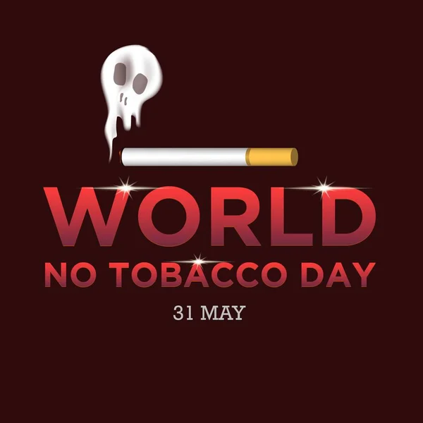 World Tobacco Day Ilustração Para Conceito Pare Fumar Doença Pulmonar —  Vetores de Stock