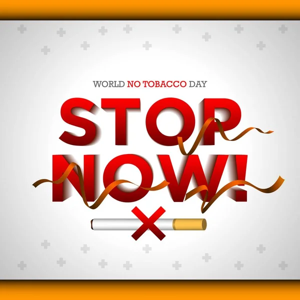 Světový Den Bez Tabáku Ilustrace Pro Koncept Přestat Kouřit Plicní — Stockový vektor
