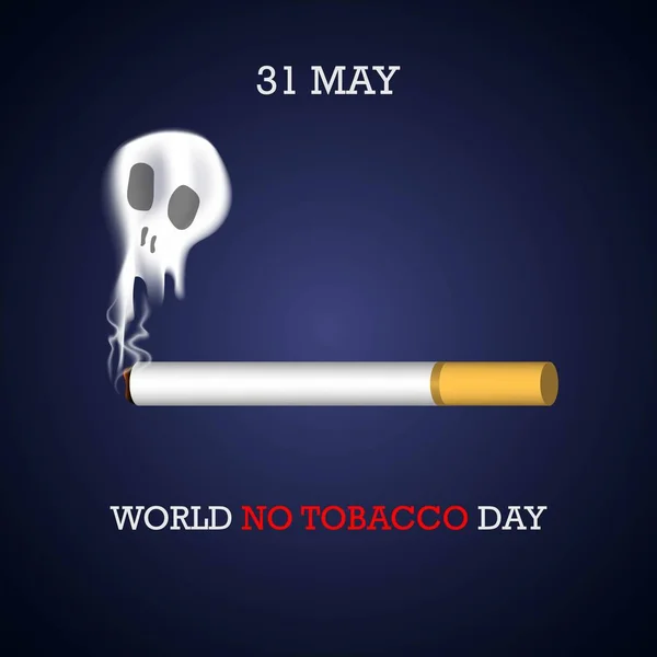 Światowego Dnia Bez Tytoniu Ilustracja Koncepcja Rzucić Palenie Płuc Choroby — Wektor stockowy