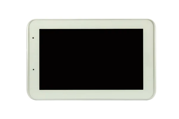 Beyaz arka plan üzerinde izole beyaz tablet