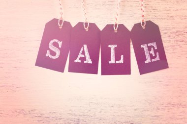 Satışı işareti yakın çekim