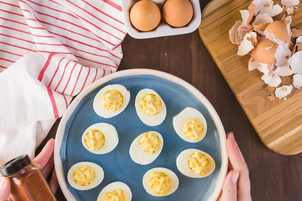 매운된 계란 보기 — 스톡 사진