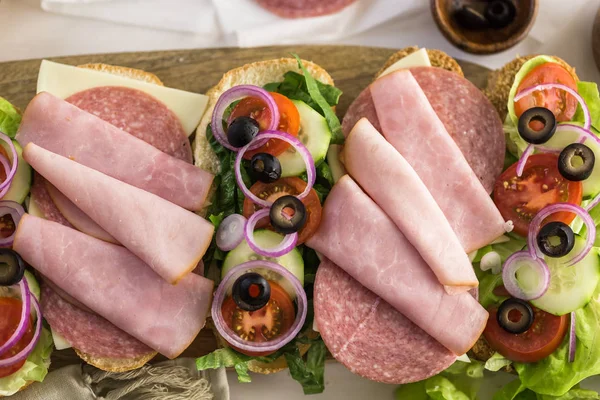 Fresh sub sandwiches — Stock Photo, Image