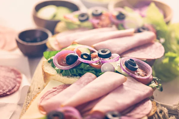 Fresh sub sandwiches — Stock Photo, Image