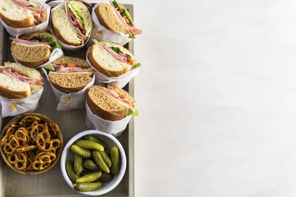 Fresh sub sandwiches — Stock Photo, Image
