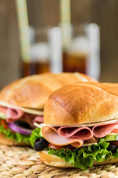 Sous-sandwichs aux légumes frais — Photo