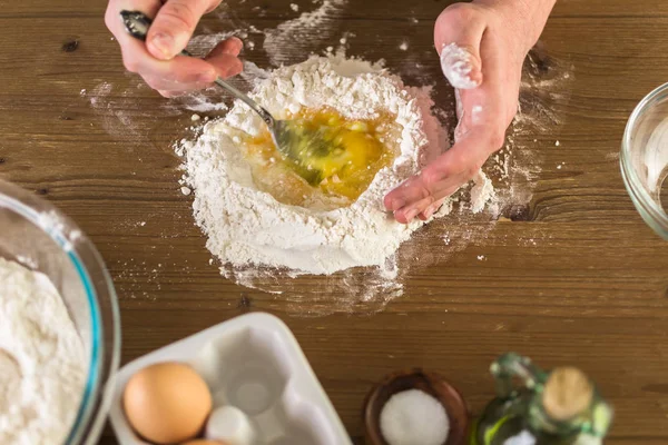 Preparación de pasta hecha — Foto de Stock