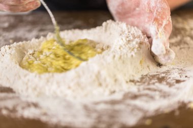 Yapılmış makarna hazırlama