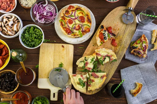 Küçük pizza görünümünü