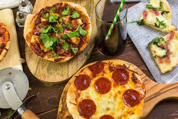 Tasty Small pizzas — Stock Photo, Image