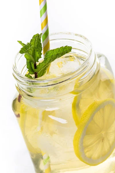 Grönt te med citrus — Stockfoto