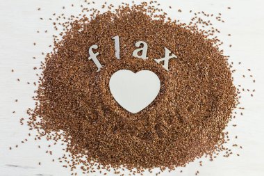 Flax seeds close up clipart