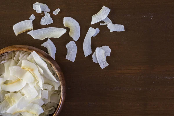 Flocos de coco desidratados — Fotografia de Stock