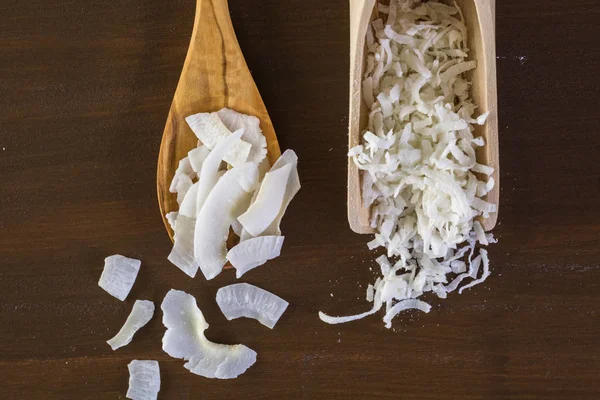 Coconut flakes close up — Stock Photo, Image