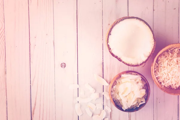 Dehydrated coconut flakes — Stock Photo, Image