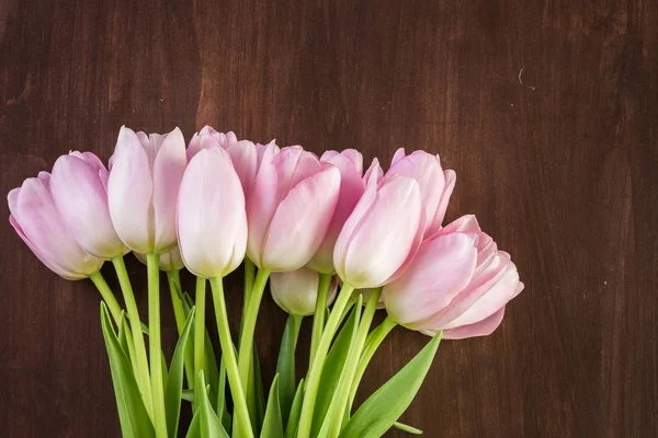 Ramo de tulipanes rosados — Foto de Stock