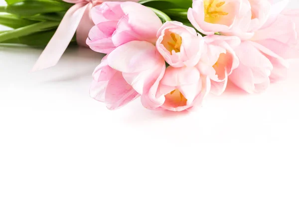 Tulipani rosa vista — Foto Stock