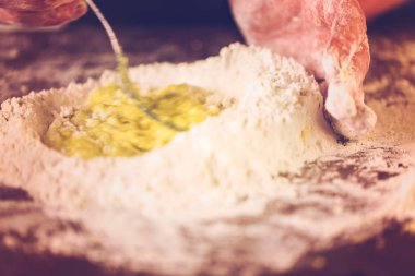 Yapılmış makarna hazırlama