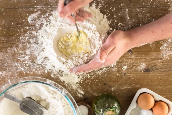 Preparación de pasta hecha — Foto de Stock