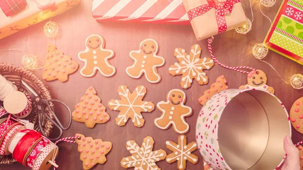 Gingerbread cookies close up