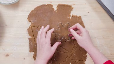 Gingerbread çerezleri fırın