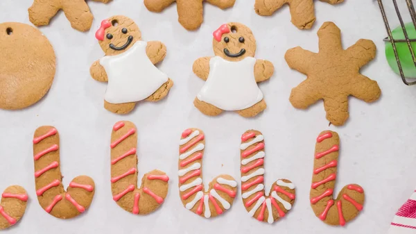 Decoração biscoitos de gengibre — Fotografia de Stock