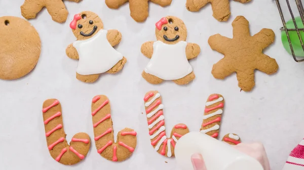 Decoração biscoitos de gengibre — Fotografia de Stock