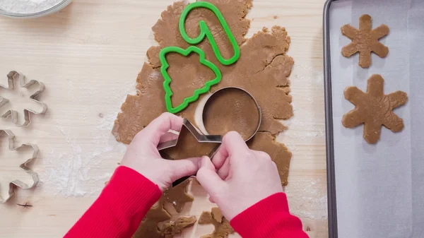 Gingerbread cookies baking — Stock Photo, Image