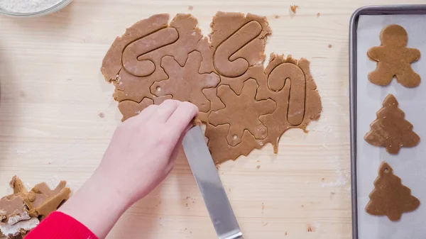 Gingerbread cookies baking — Stock Photo, Image