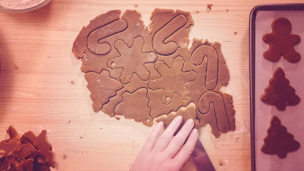 焼けるジンジャーブレッド クッキー — ストック写真