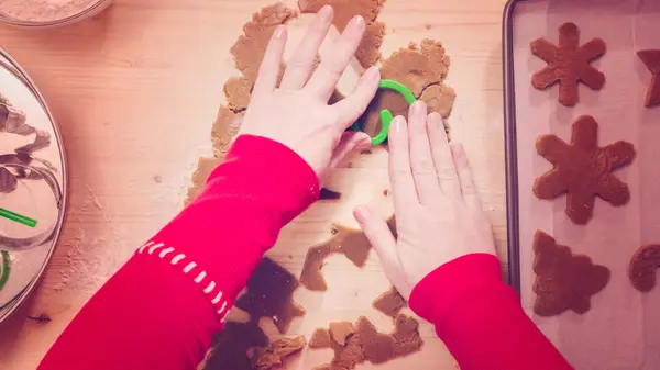 焼けるジンジャーブレッド クッキー — ストック写真