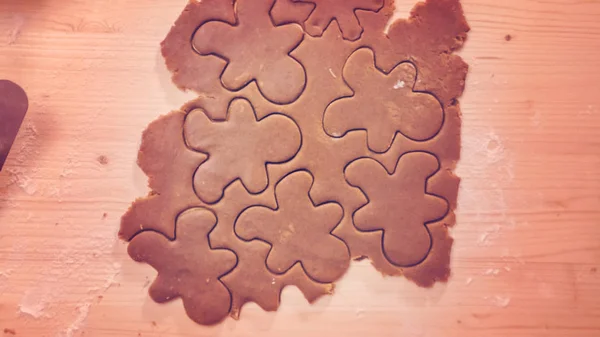 Biscoitos de gengibre assar — Fotografia de Stock