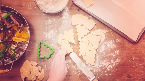 Hornear galletas de azúcar — Foto de Stock