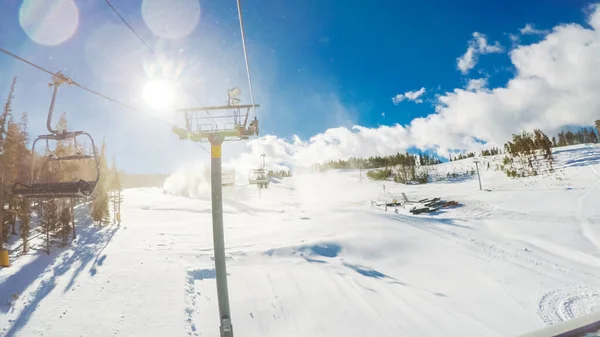 Alpine skiën weergave — Stockfoto