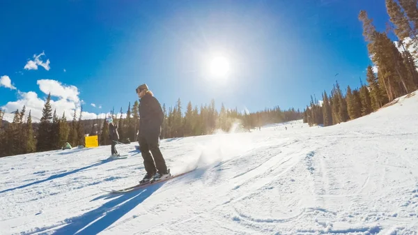 Alpin skidåkning Visa — Stockfoto