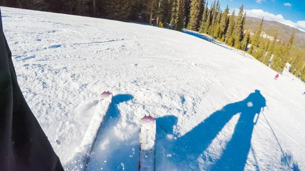 Alpine skiën weergave — Stockfoto