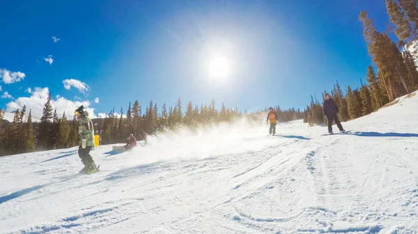 Alpin skidåkning Visa — Stockfoto