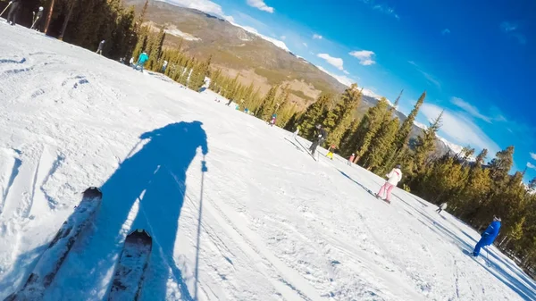Vista de esqui alpino — Fotografia de Stock