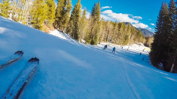 Alpin skidåkning Visa — Stockfoto