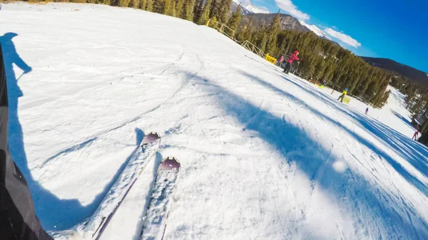 Alpine skiing view — Stock Photo, Image