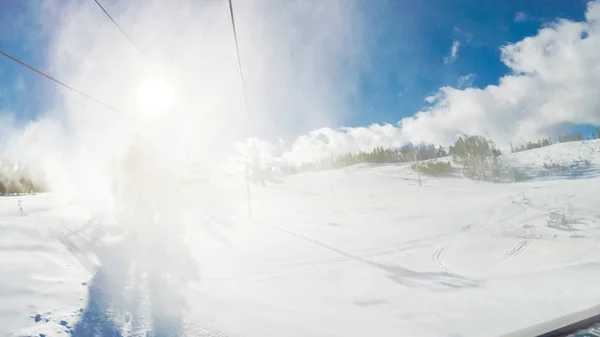 Aus Heutiger Sicht Skilift Unter Freiem Himmel — Stockfoto