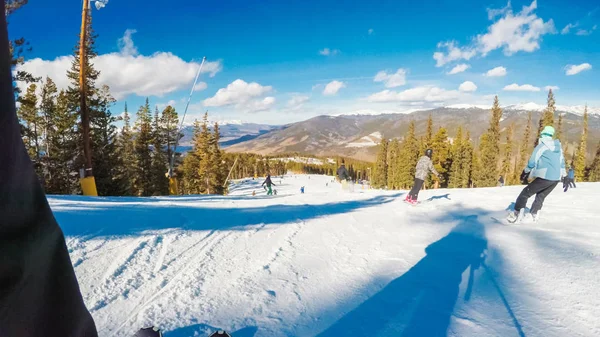 Alpine skiing view — Stock Photo, Image