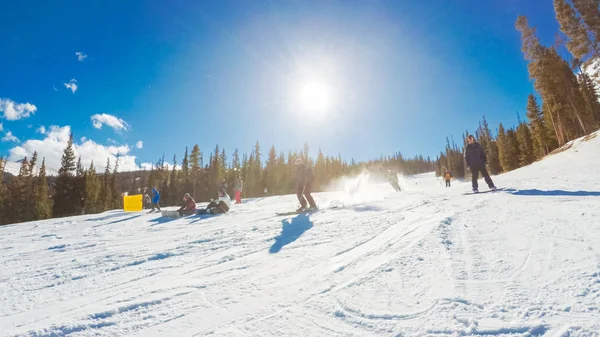 Alpine skiën weergave — Stockfoto