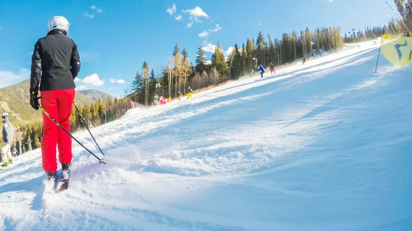 Alpine skiing view — Stock Photo, Image