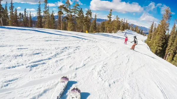 Alpine skiing view — Stock Photo, Image