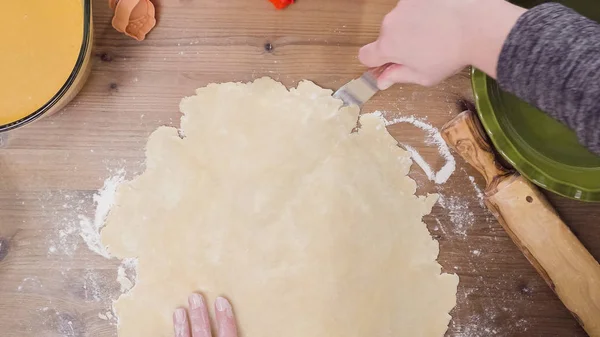 Традиционный тыквенный пирог — стоковое фото
