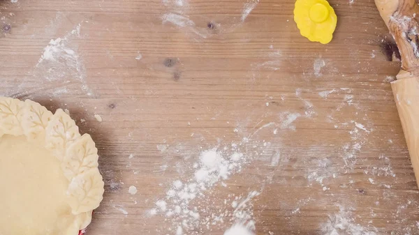 Fazendo torta de abóbora — Fotografia de Stock